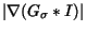$\vert\nabla (G_\sigma *I)\vert$